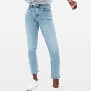 Everlane Original Cheeky Jean aka Japanese Denim Cheeky Jean in Sky Blue